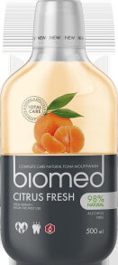 Biomed Total Care Citrus Fresh Natural Foam Mouthwash Натуральный цитрусовый ополаскиватель, освежающий дыхание без спирта 500 мл