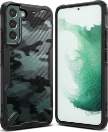 Купить чехлы для смартфонов Ringke: Ringke Ringke Fusion X etui pancerny pokrowiec z ramką Samsung Galaxy S22+ (S22 Plus) czarny Camo Black