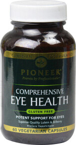 Витамины и БАДы для глаз Pioneer Comprehensive Eye Health Premium Formula -- Пищевая добавка лютеин и черника для поддержки здоровья глаз -- 60 растительных капсул