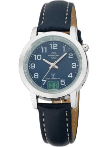 Женские наручные кварцевые часы MASTER TIME с арабскими цифрами, ремешком из нержавеющей стали и цифровым дисплеем даты. Часы водонепроницаемы до 3 бар.