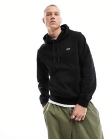 Lacoste – Kapuzenpullover in Schwarz mit Logo