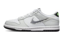 Nike Dunk Low Glitch Swoosh 休闲 可回收材料 低帮 板鞋 GS 灰白色 / Кроссовки Nike Dunk Low Glitch Swoosh GS DV3033-001