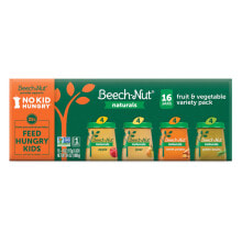 Детское пюре детское пюре Beech-Nut 16 шт, от 4 месяцев, из натуральных фруктов и овощей из бука и орехов