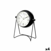 Настольные часы Чёрный Металл 15,5 x 20 x 11 cm (4 штук)