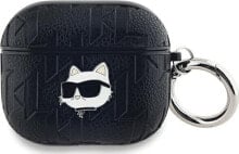 Karl Lagerfeld Karl Lagerfeld KLA3PGCHPK AirPods 3 cover czarny/black Monogram Choupette Head