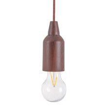 Bulb-shaped Lamp Pull & click Walnut