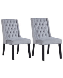 Best Master Furniture newport Upholstered Side Chairs with Tufted Back, Set of 2
