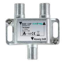 axing BAB 1-24P - Cable splitter - 5 - 1218 MHz - Grey - A - 24 dB - F