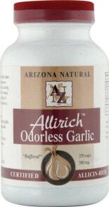 Растительные экстракты и настойки Arizona Natural Products Allirich Odorless Garlic --Аллиричный чеснок без запаха - 500 мг - 200 Капсул