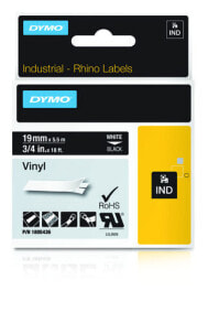 Купить картриджи для принтеров Dymo (Newell Rubbermaid): Dymo IND Vinyl Labels - White on black - Multicolour - Vinyl - -40 - 80 °C - UL 969 - DYMO