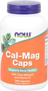 Кальций NOW Foods Cal-Mag Caps Комплекс с кальцием и магнием, с микроэлементами и витамином D,для здоровья костной системы 240 капсул