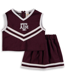 Little King Apparel toddler Girls Maroon Texas A&M Aggies Two-Piece Cheer Set