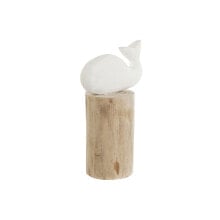 Decorative Figure Home ESPRIT White Natural Whale Mediterranean 17 x 10 x 28 cm