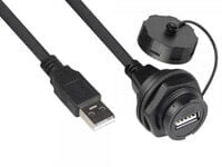 IC04-U204 - 1 m - USB A - USB A - USB 2.0 - Black