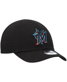New Era newborn and Infant Boys and Girls Black Miami Marlins My First 9TWENTY Stretch Fit Hat