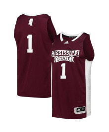 Men's Number 1 Maroon Mississippi State Bulldogs Team Swingman Basketball Jersey