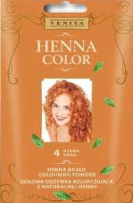 Купить краска для волос Venita: Kräuterfarbhaarspülung aus natürlicher Henna - Venita Henna Color 4 - Henna