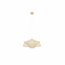 HOME DECOR Polyester Bamboo Ceiling Light 50x50x23 cm