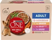 Nassfutter Hund mit Huhn, Rind, Truthahn & Lamm, Mini für kleine Rassen, Multipack (10x85 g), 850 g