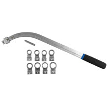 JBM Curved wrench set for belt removal with interchangeable head