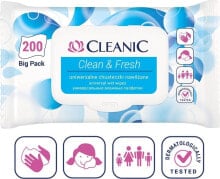 Cleanic Clean&Fresh Universal Wet Wipes Очищающие и освежающие универсальные влажные салфетки 200 шт