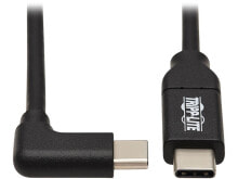 Купить компьютерные кабели и коннекторы Tripp Lite: Tripp Lite USB C Cable USB 2.0 Right-Angle Plug 100W PD Charging M/M 2M