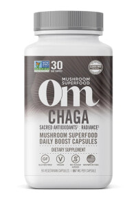 Грибы oM Chaga Mushroom Superfood Антиоксидантная гриб чаги 667мг 90 вегетарианских капсул