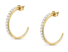 Ювелирные серьги Shiny gold-plated round earrings Poetica SAUZ32