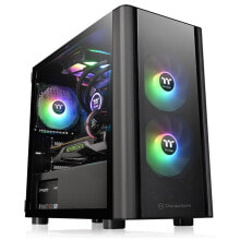 Computer cases for gaming PCs thermaltake V150 TG - Micro Tower - PC - Black - micro ATX - Mini-ITX - SPCC - Tempered glass - 15.5 cm