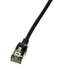 Кабели и разъемы для аудио- и видеотехники LogiLink Slim U/FTP сетевой кабель 0,3 m Cat6a U/FTP (STP) Черный CQ9013S