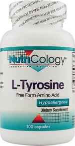 Аминокислоты nutriCology L-Tyrosine L-тирозин-гипоаллергенная пищевая добавка 100 капсул