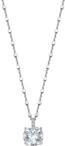 Кулоны и подвески elegant silver necklace with clear zircons LP2005-1 / 1 (chain, pendant)