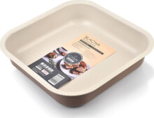 Affek Design DELICATE Embossed tray 26x26x6cm for baking NON-STICK CAFFE CREME universal