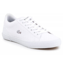Мужские кеды повседневные белые текстильные низкие летние Lacoste Lerond M 7-38CMA005621G Sneakers