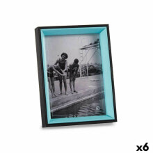 Photo frame Crystal Black Blue MDF Wood (6 Units) (3 x 20 x 15 cm)