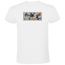 Мужские спортивные футболки мужская спортивная футболка белая с принтом KRUSKIS Comic Short Sleeve T-Shirt