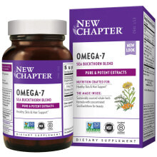 Рыбий жир и Омега 3, 6, 9 new Chapter Omega-7 Sea Buckthorn Blend Омега-7 из масла облепихи 100 мг 60 веганских капсул