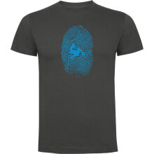 Мужские спортивные футболки мужская спортивная футболка черная с логотипом KRUSKIS Off Road Fingerprint Short Sleeve T-shirt