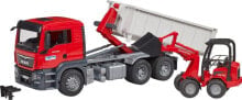 Toy cars and equipment for boys mAN TGS LKW,Abrollcont.,Schäffer Hoflad.