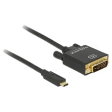 DELOCK USB C To DVI 24+1 Pin Video 4K cable 2m 30Hz