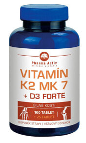 Витамин К pharma Activ -Витамин K2 MK7 + D3 Форте --1000 мг--125 таблеток