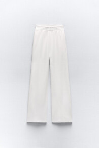 Straight-leg interlock trousers