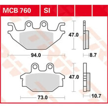 TRW Allround Sym SB 125 Ni Wolf 11 organic rear brake Pads