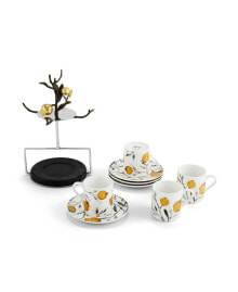 Michael Aram pomegranate 9 Piece Demitasse Cups and Stand Set