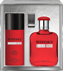 Evaflor Whisky Red For Men - Duftset (Eau de Toilette /100 ml + Deospray /150 ml + Geldscheinklammer)