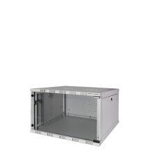 Рэковые корпуса 19"Настенный шкаф SOHO 6U, глубина 550 мм, серый, в сборе