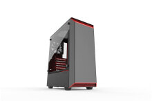 Компьютерные корпуса для игровых ПК phanteks Eclipse P300 Tempered Glass Midi Tower Черный, Красный PH-EC300PTG_BR
