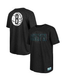 Купить мужские футболки и майки New Era: Men's Black Brooklyn Nets 2023/24 City Edition Elite Pack T-shirt