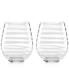 kate spade new york charlotte Street Collection 2-Pc. Stemless Wine Glasses Set