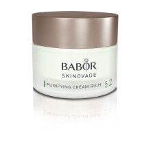 BABOR SKINOVAGE Purifying Cream Rich Rich Face Cream for Blemished Skin, Clarifying and Pore Refining Face Care, Vegan, 50 ml